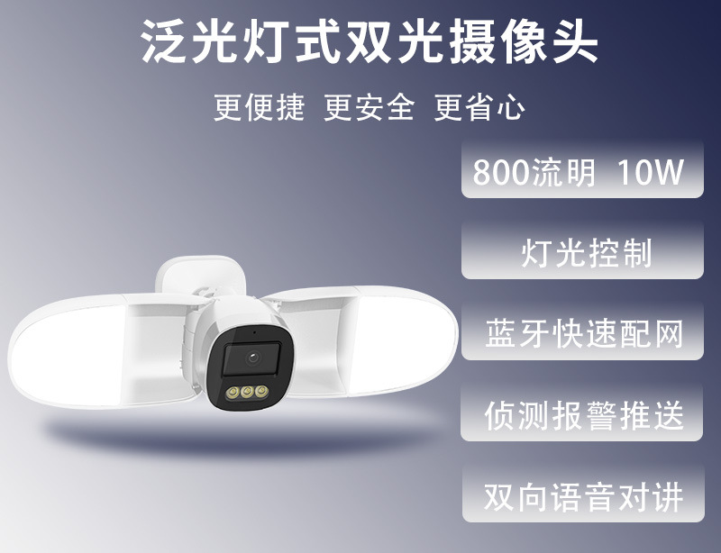 Home Security Flood Lights - Telecamera IP a Colori 4MP con